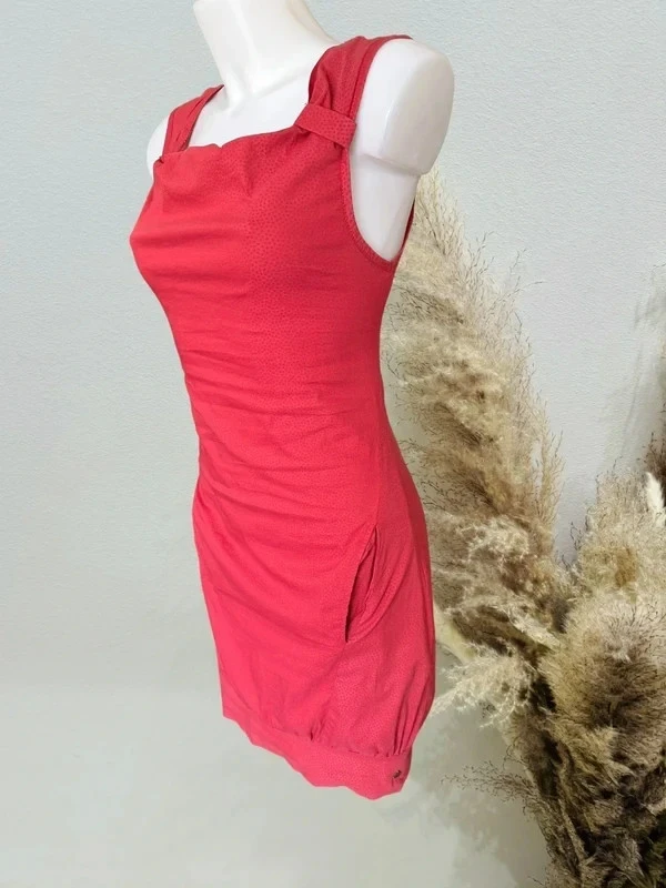 Vestido midi para mujer bonobo burdeos/rojo 36/S – photo 2